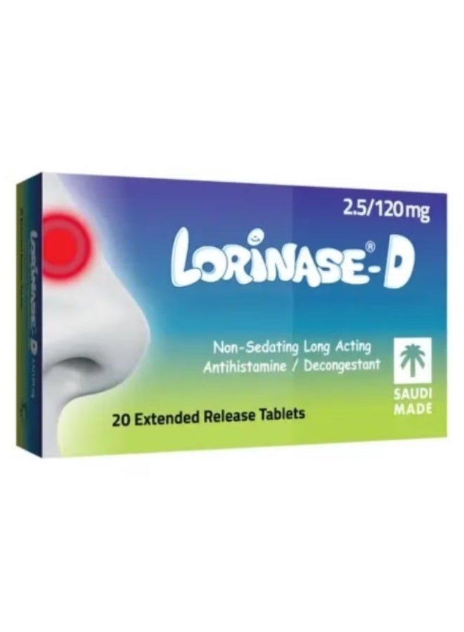 Lorinase-D 2.5/120 mg Tablets 20 Tablets
