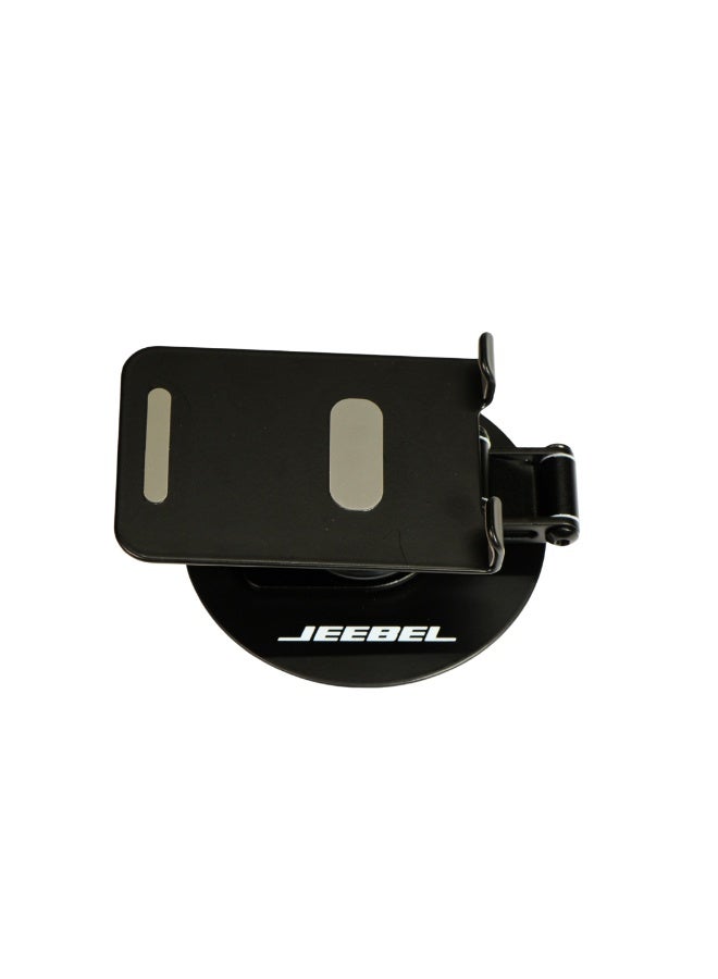 جيبيل حامل مكتبي معدني Jeebel متعدد الزوايا بدوران 360° – 4 مفاصل متينة وتصميم عصري يتحمل حتى 400 جم  حافظ على راحة استخدامك لأجهزتك مع حامل مكتبي معدني Jeebel المصمم في كندا. يجمع بين القوة، الأناقة، والمرونة ليمنحك أفضل تجربة مشاهدة لأي جهاز حتى وزن 400 جم. مثالي للعمل، الدراسة، أو المشاهدة المريحة.     المواصفات:  المادة: معدن عالي الجودة مقاوم للتآكل التحمل: حتى 400 جم التصميم: 4 مفاصل قوية لضبط الارتفاع والزوايا قاعدة: ثابتة مع سطح سيليكون مانع للانزلاق الدوران: 360° لمرونة في تغيير الاتجاه اللون: أسود معدني أنيق الأبعاد: مدمج وسهل الحمل   المميزات:  قابل للتعديل بسهولة لزوايا مشاهدة متعددة قاعدة ثابتة تمنع الانزلاق وتوفر أمان للأجهزة تصميم معدني عصري وأنيق يلائم أي مكتب يدعم جميع الأجهزة الذكية، التابلت، وأجهزة القراءة الإلكترونية مثالي لمكالمات الفيديو، متابعة العروض، أو العمل المكتبي مواد متينة تضمن الاستخدام طويل الأمد     اطلبه الآن وتمتع بتجربة استخدام مريحة وأنيقة مع حامل Jeebel المعدني – التوصيل سريع والتغليف آمن. - Image 5