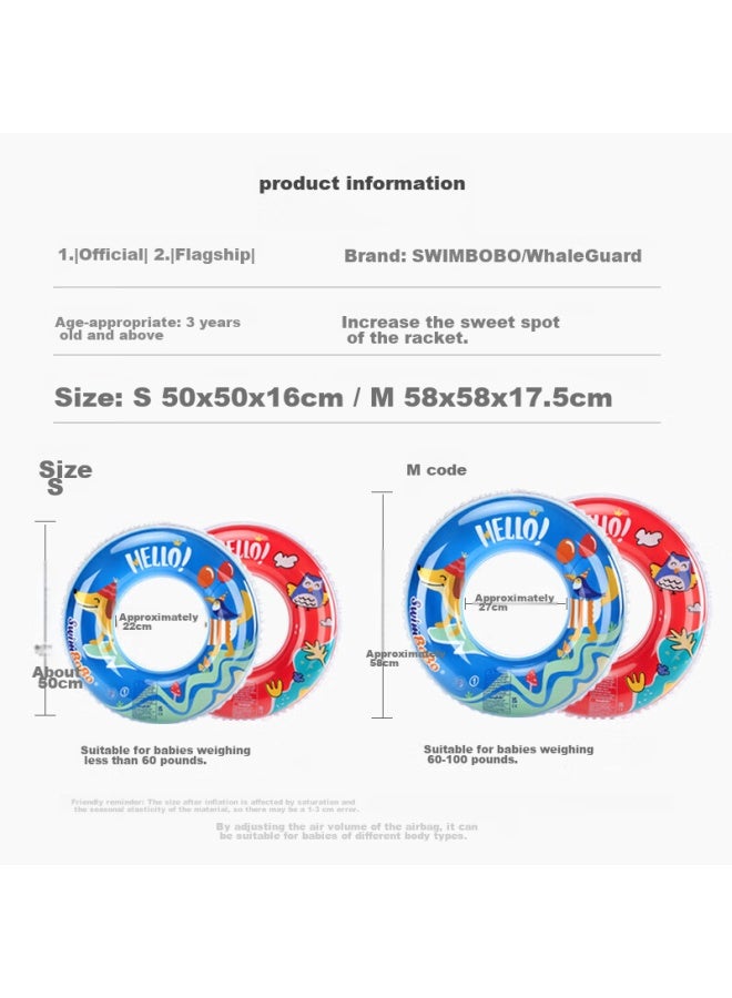 Swimbobo Children's Swim Ring, Kids' Armpit Float Ring For Ages 6 And Above, Baby Swim Ring For Boys And Girls, K5101m Size - Image 2