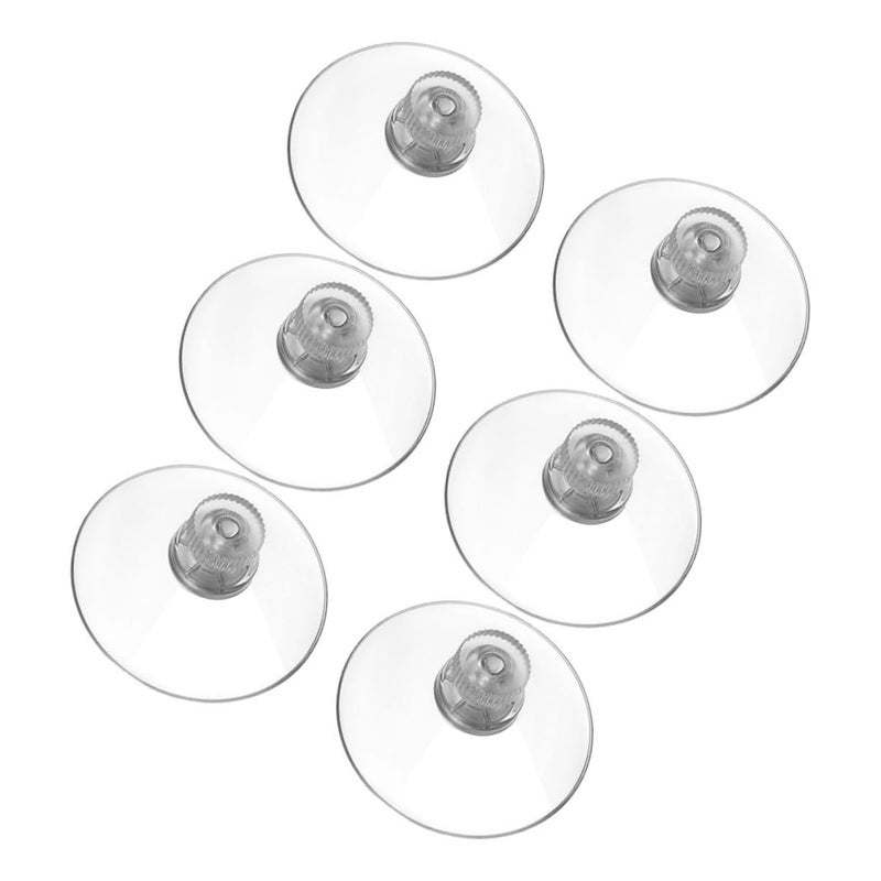 6Pcs Heavy Duty PVC Suction Cups with Screw Nut for Glass Windows Mirrors Fish Tanks - Image 2