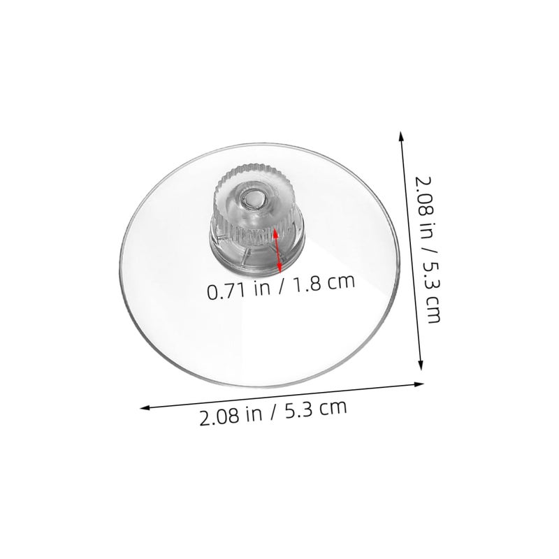 6Pcs Heavy Duty PVC Suction Cups with Screw Nut for Glass Windows Mirrors Fish Tanks - Image 3
