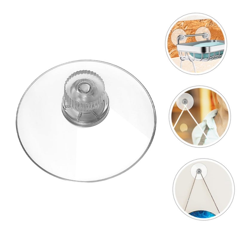 6Pcs Heavy Duty PVC Suction Cups with Screw Nut for Glass Windows Mirrors Fish Tanks - Image 4