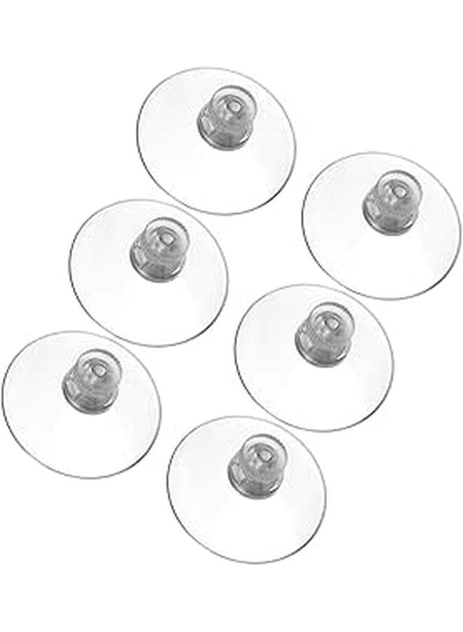 6Pcs Heavy Duty PVC Suction Cups with Screw Nut for Glass Windows Mirrors Fish Tanks - Image 1