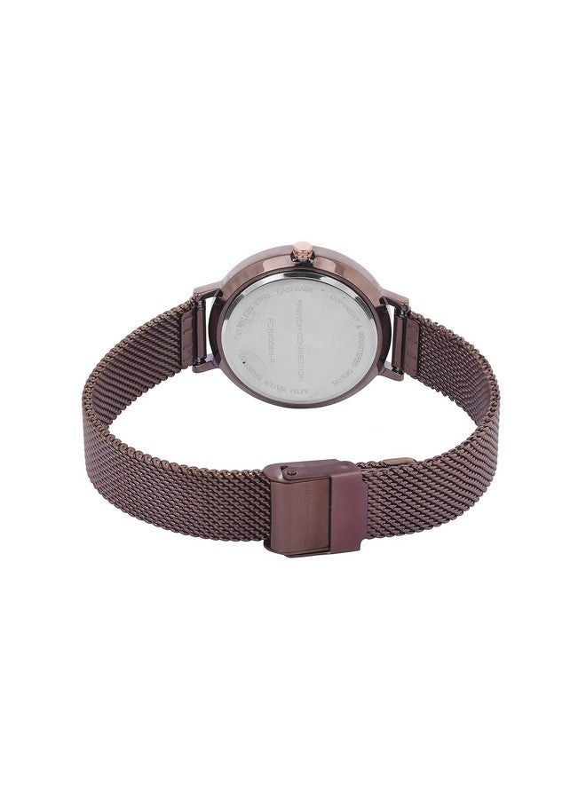 French Connection Stainless Steel Spring-Summer 2021 Analog Rose Gold Dial Women's Watch-Fcn0008H-R - Image 4