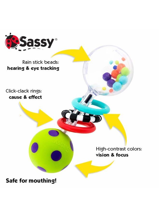 Sassy Spin Shine Rattle Developmental Toy (Colors May Vary) - Image 2