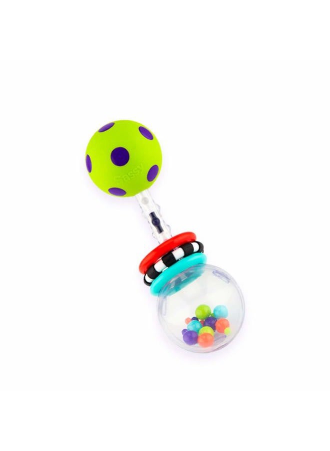 Sassy Spin Shine Rattle Developmental Toy (Colors May Vary) - Image 1