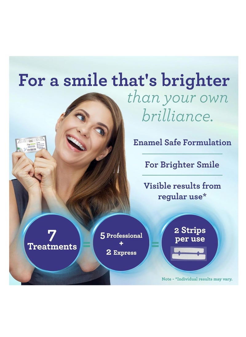 GuruNanda - GuruNanda Teeth Whitening Strips - 7 Treatments with 14 Strips - Professional, Enamel-Safe Strips for Sensitive Teeth - Non-Slip, Dry Strip Technology - Image 1