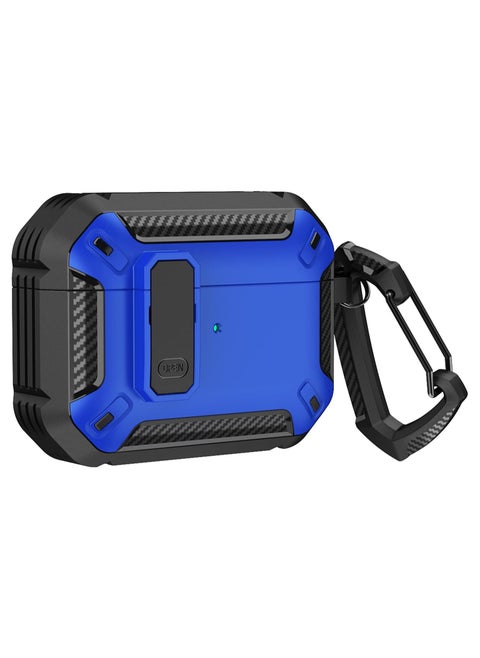 For AirPods 4 Case with Lock, AirPods 4th GenerationCase Cover with Cleaner Kit Shockproof AirPod Gen 4Protective Cases with Keychain Compatible with AppleAirPods4 2024 2025,BLUE