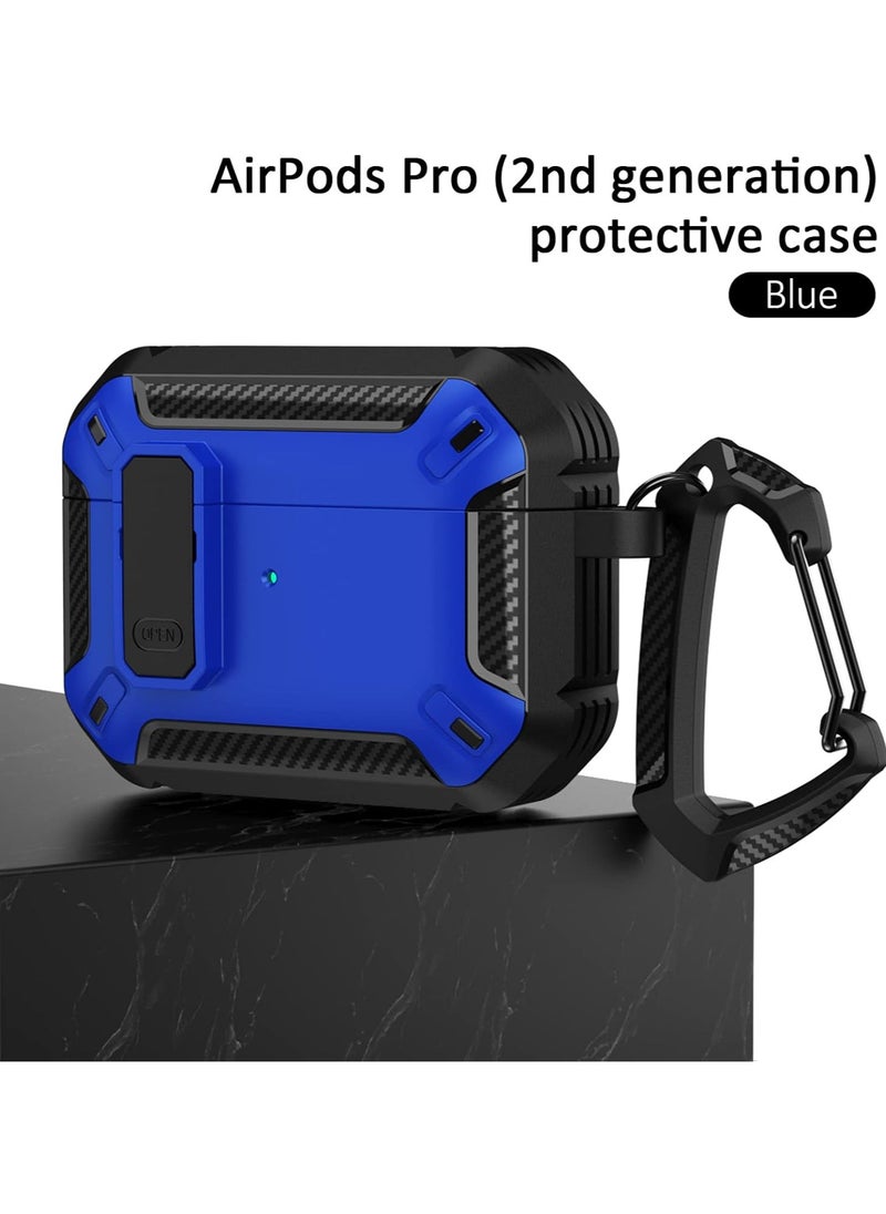 Mmmon - For AirPods 4 Case with Lock, AirPods 4th GenerationCase Cover with Cleaner Kit Shockproof AirPod Gen 4Protective Cases with Keychain Compatible with AppleAirPods4 2024 2025,BLUE - Image 1
