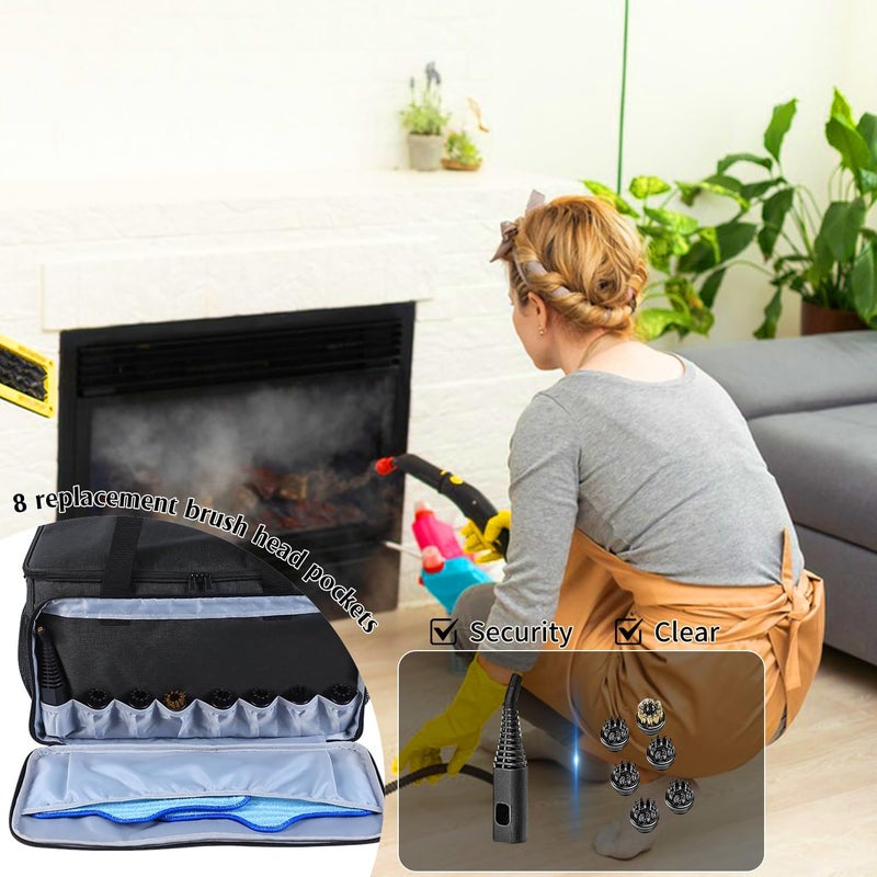 YUMTIM Carry Bag Compatible with Dupray Neat Steam Cleaner, Dupray Neat Steamer for Floors Storage Organizer Adjustable Storage Bag for Steam Cleaner with Extra Pockets, Black - Image 3