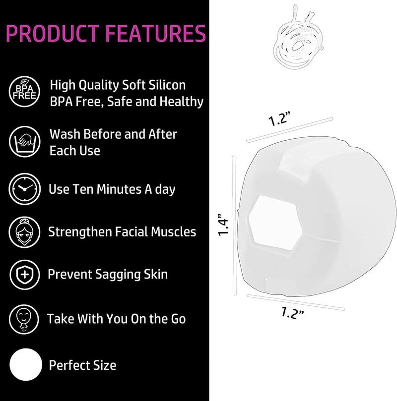 Hemiza Jawline Exerciser Jaw, Face, and Neck Exerciser - Define Your Jawline, Slim and Tone Your Face, Look Younger and Healthier - Helps Reduce Stress and Craving (multi) - Image 5