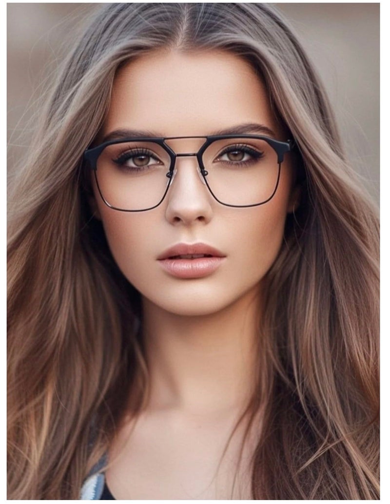 IFLASH Zero Power Computer Bluelight Blocking Glasses For Men and Women | Blue Cut Computer Glasses | Anti Glare, Lightweight & Blocks Harmful Rays | Full Rim Square Glasses (Grey - Clear) - Image 5
