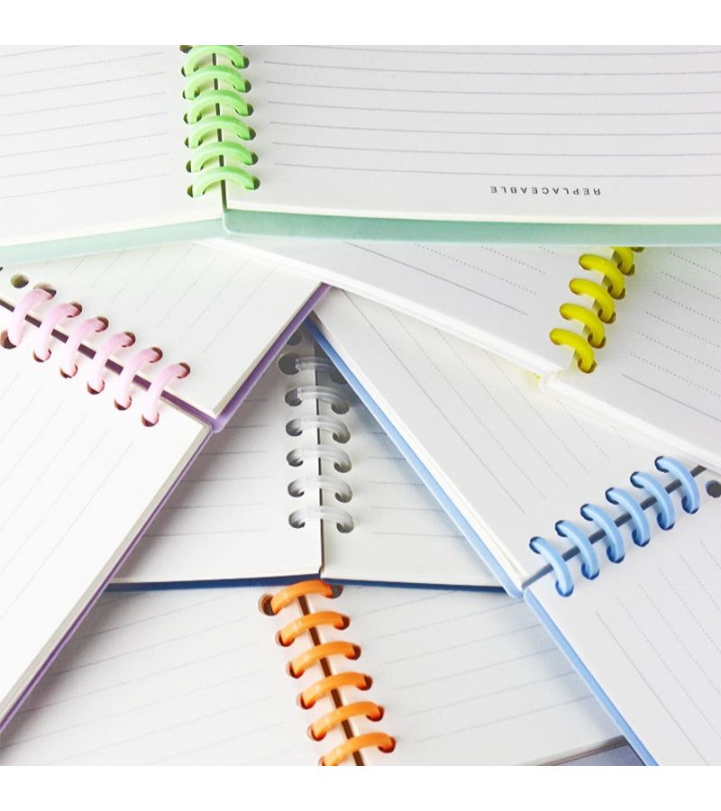 Black 6 Hole Plastic Binder Rings for Notebook Journal Office Filing Supplies 3pcs - Image 1
