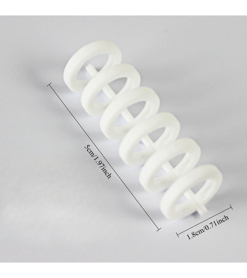 Black 6 Hole Plastic Binder Rings for Notebook Journal Office Filing Supplies 3pcs - Image 4