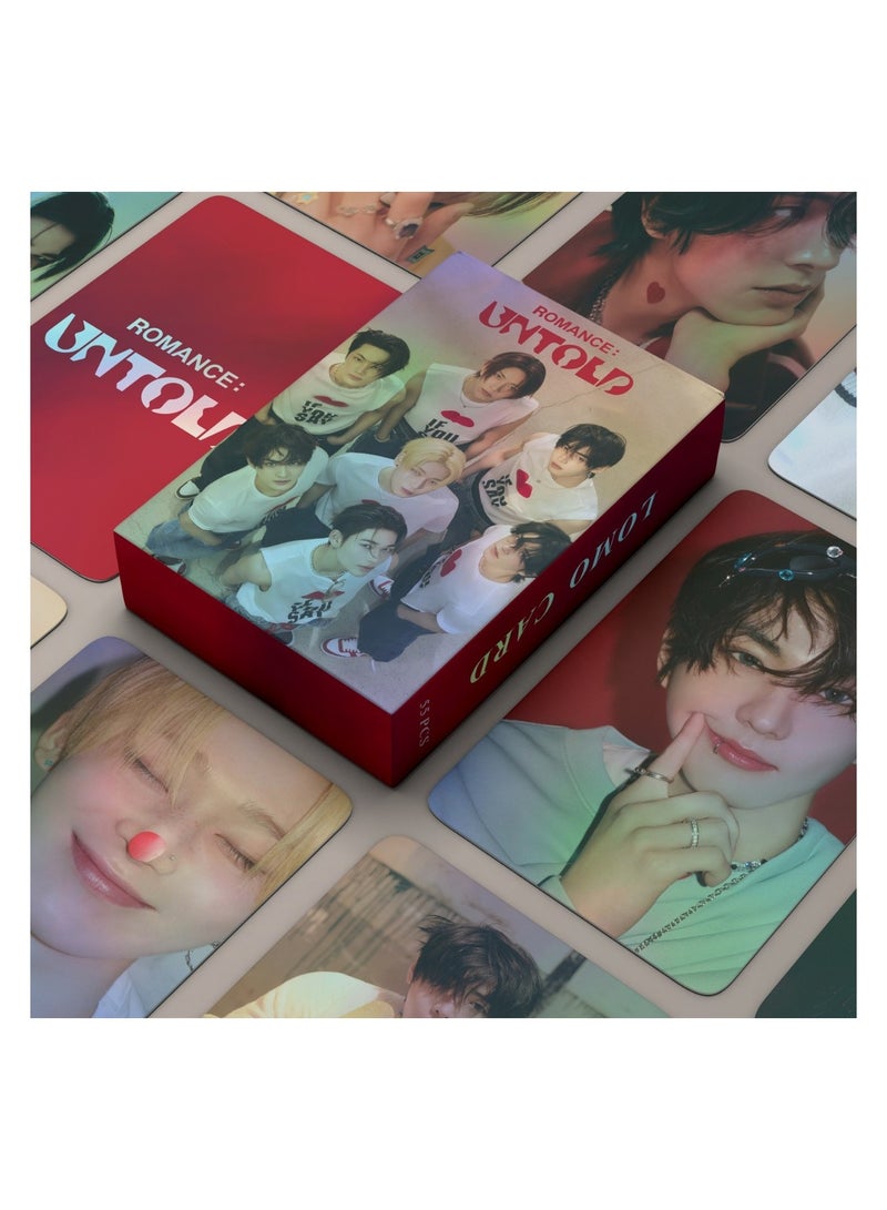 NIBEMINENT 55 Pcs Kpop ENHYPEN ROMANCE : UNTOLD Lomo Cards Card For Fans Collection Gifts - Image 1