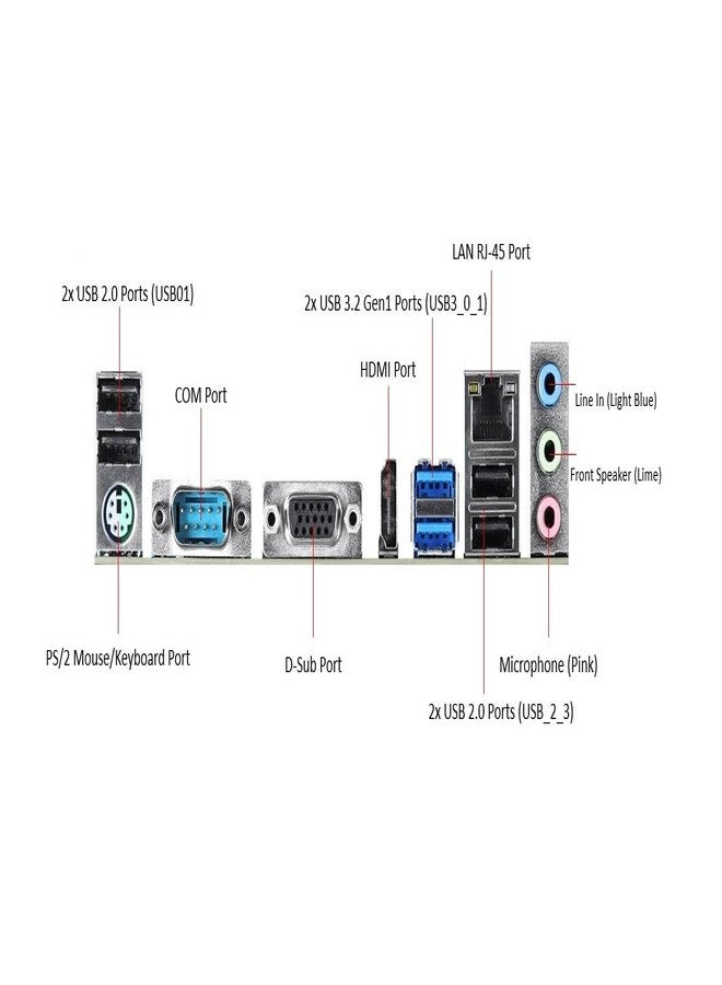 ASRock QC7000M AMD FT3b Carrizo-L E2-7110 Quad-Core APU Motherboard - DDR3 1600, Radeon R2 Graphics, HDMI/D-Sub, USB 3.2 Gen1, SATA3, Gigabit LAN, 7.1CH Audio - Image 3