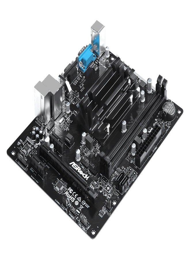 ASRock QC7000M AMD FT3b Carrizo-L E2-7110 Quad-Core APU Motherboard - DDR3 1600, Radeon R2 Graphics, HDMI/D-Sub, USB 3.2 Gen1, SATA3, Gigabit LAN, 7.1CH Audio - Image 4