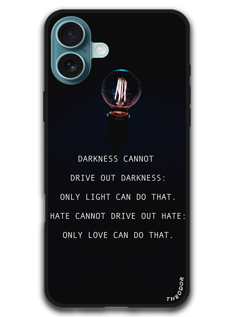 Theodor Protective Case Anti Scratch Shock Proof Bumper Cover For iPhone 16 (6.1)-inch darkness_love_motivation - Image 1