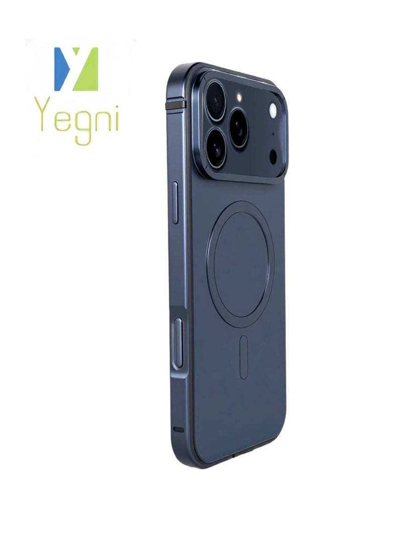 نعم سيدي. جراب واقٍ معدني أصلي بلون Apple 17proMax مناسب لهاتف iPhone 17 Pro جراب هاتف محمول مغناطيسي مضاد للسقوط - Image 1