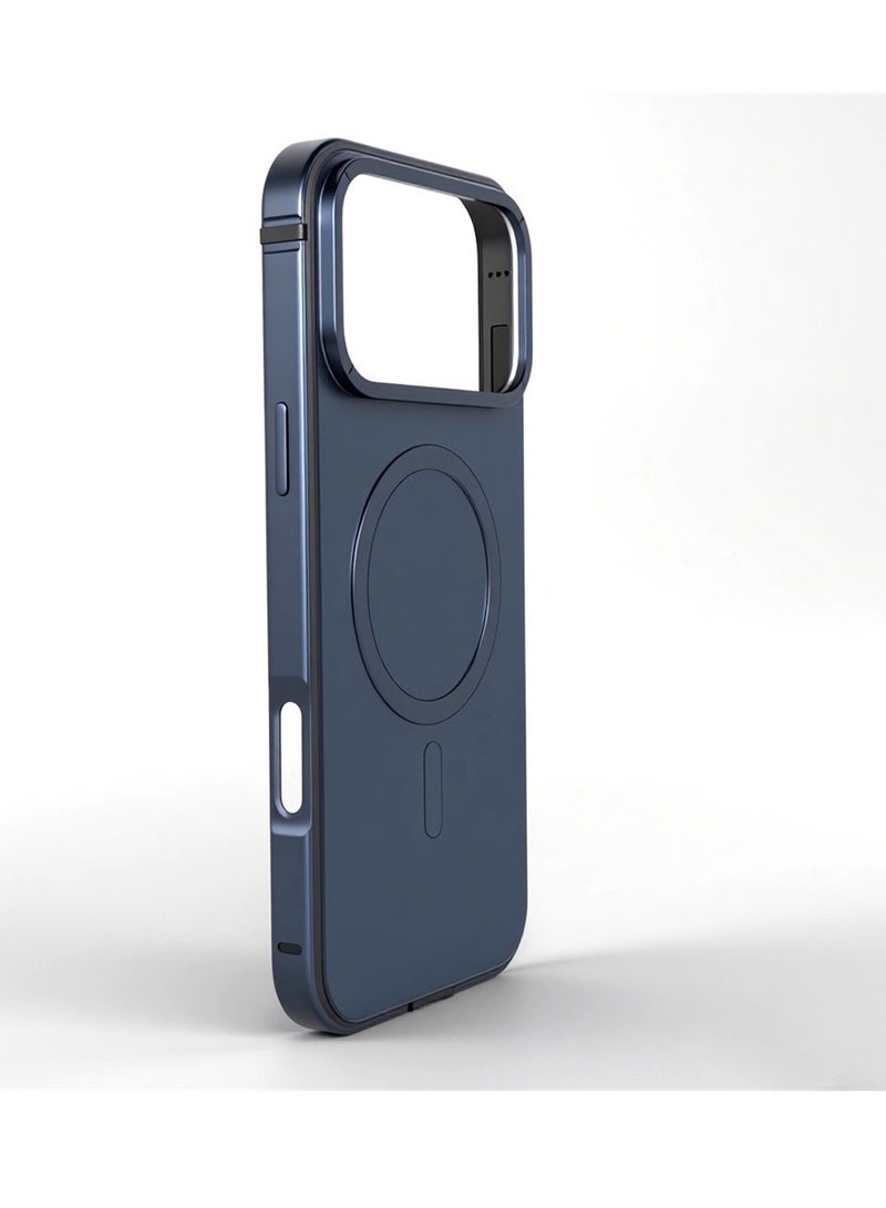 نعم سيدي. جراب واقٍ معدني أصلي بلون Apple 17proMax مناسب لهاتف iPhone 17 Pro جراب هاتف محمول مغناطيسي مضاد للسقوط - Image 3