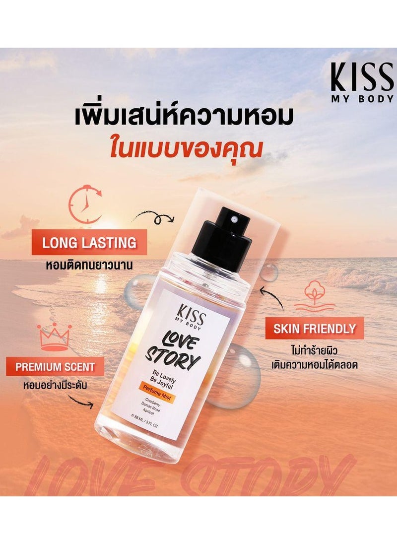KISS MY BODY Love Story Body Mist  88Ml  - Image 2