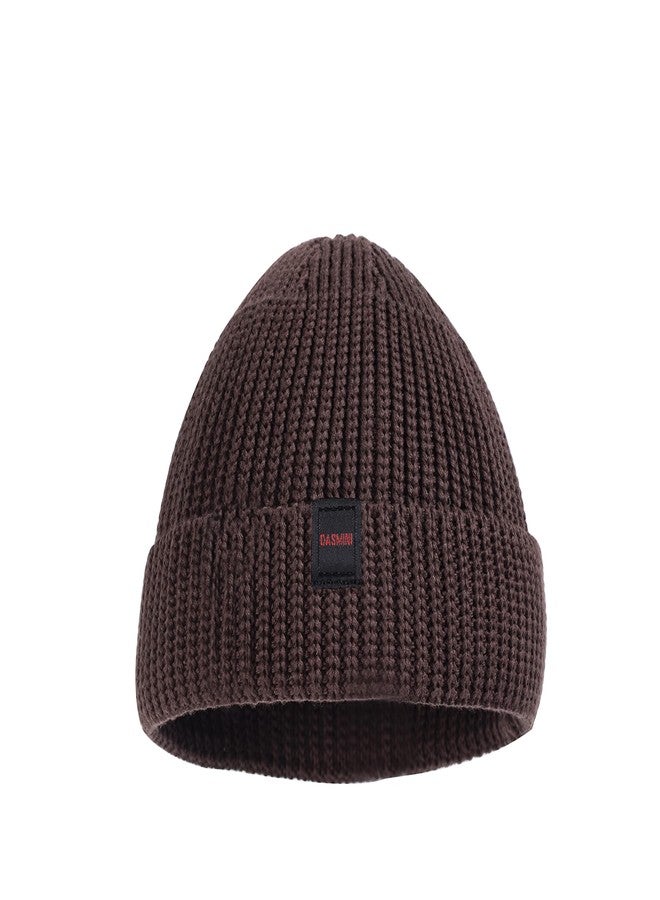 DASMINI Fisherman Beanie Hats for Men Women,Knit Trawler Skull Cap,Watch Cap,Spring Fall Winter Warm Short Hats, (Cotton)-brown-m, 7-7 1/4 - Image 4