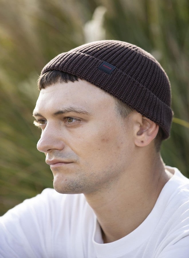 DASMINI Fisherman Beanie Hats for Men Women,Knit Trawler Skull Cap,Watch Cap,Spring Fall Winter Warm Short Hats, (Cotton)-brown-m, 7-7 1/4 - Image 3
