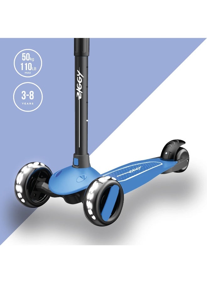 Ziggy سكوتر زيغي ثلاثي العجلات مع إضاءة LED (أزرق) - Image 2