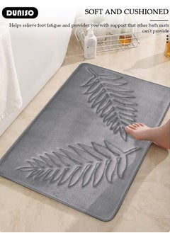 DUNISO Bathroom Rugs Sets 3 Piece, Absorbent Ultra Soft Memory Foam Bathroom Rug, Non Slip and Machine Washable Bath Mats, Dry Toilet Mat Sets, Comfortable Floor Carpet for Bathroom Floor, Showe & Tub  - Image 5