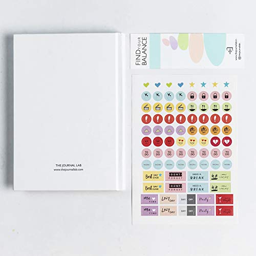 The Journal Lab Find Your Balance Undated Daily Planner | 4-Month Productivity & Wellness Planner Journal | 300 Pages | Habit Tracker, Mood Tracker & Gratitude Journal (White) - Image 2