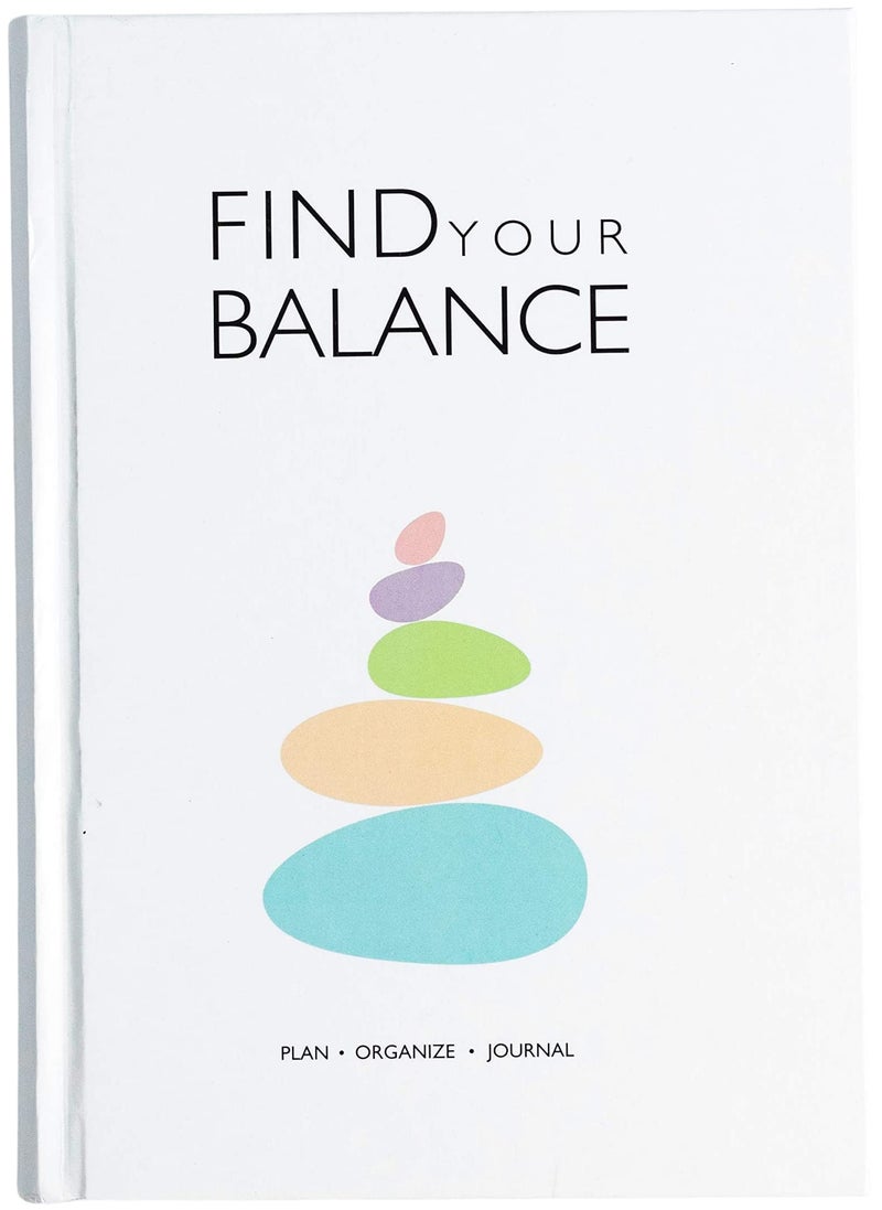 The Journal Lab Find Your Balance Undated Daily Planner | 4-Month Productivity & Wellness Planner Journal | 300 Pages | Habit Tracker, Mood Tracker & Gratitude Journal (White) - Image 1