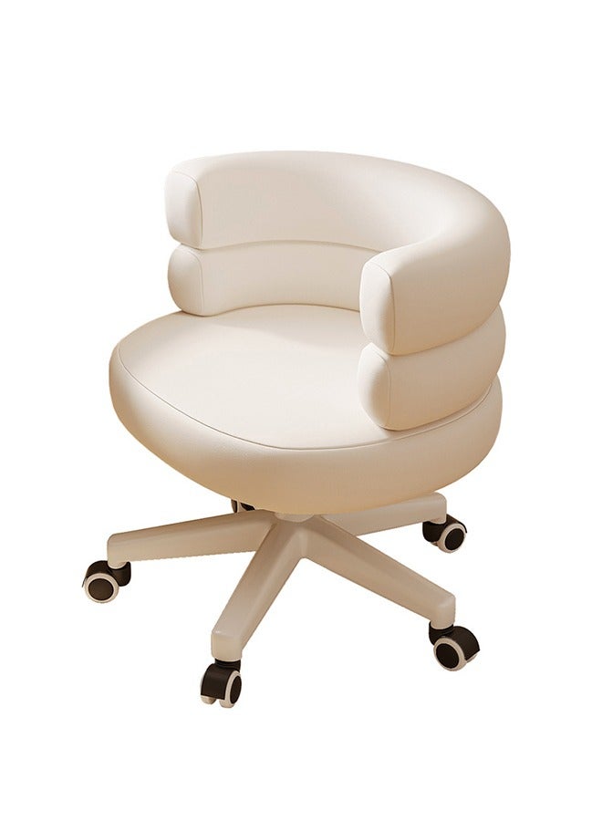 Tanwer Home Computer Chair, Makeup Bench, Bedroom Chair, Nail Salon Specific Chair, Office Swivel Chair, White - Image 1