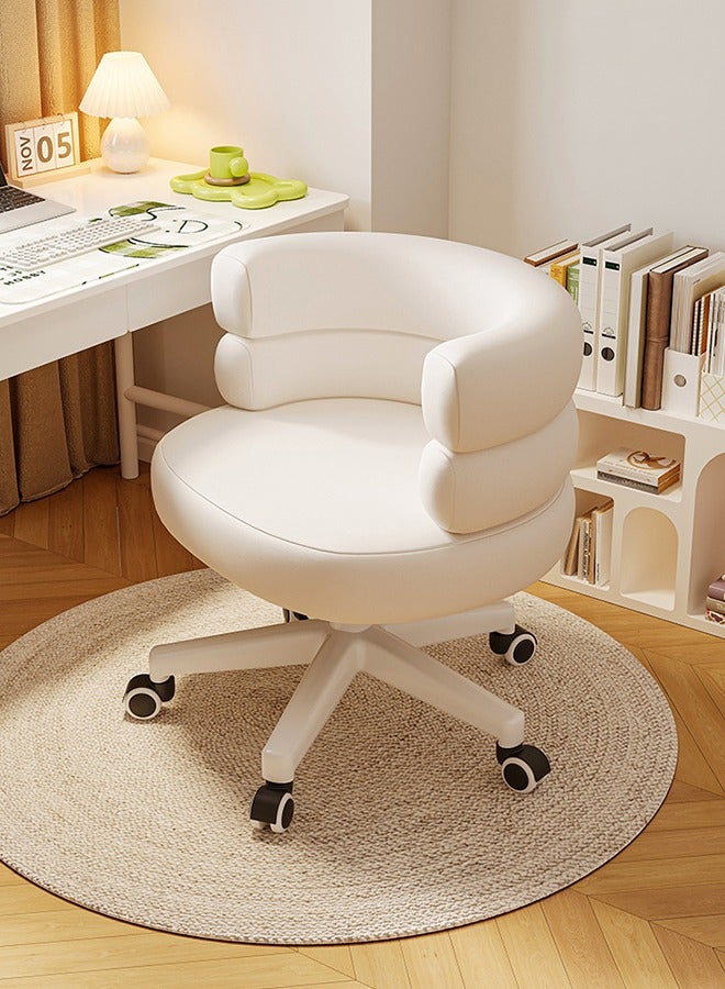 Tanwer Home Computer Chair, Makeup Bench, Bedroom Chair, Nail Salon Specific Chair, Office Swivel Chair, White - Image 2