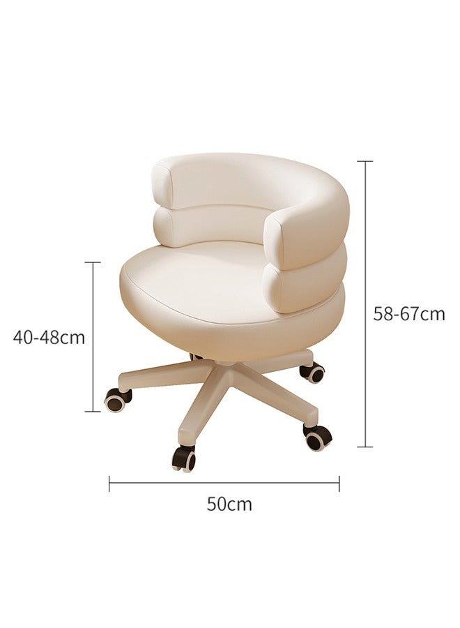 Tanwer Home Computer Chair, Makeup Bench, Bedroom Chair, Nail Salon Specific Chair, Office Swivel Chair, White - Image 5