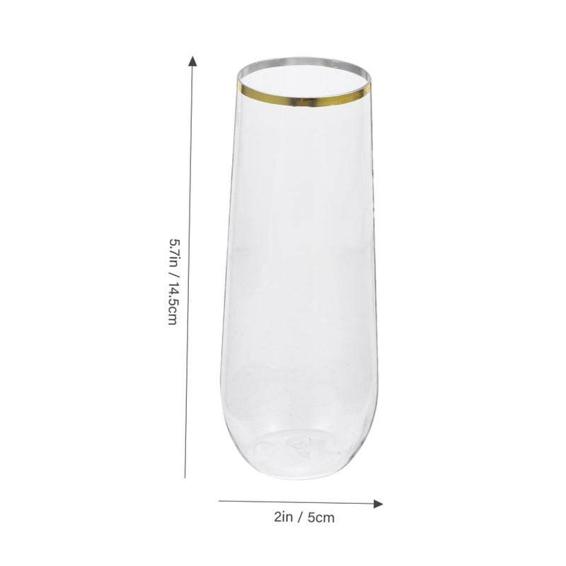 Shatterproof Plastic Wine Glasses Set Of 5 Unbreakable Reusable Cups For Parties Events Home Use - Image 3