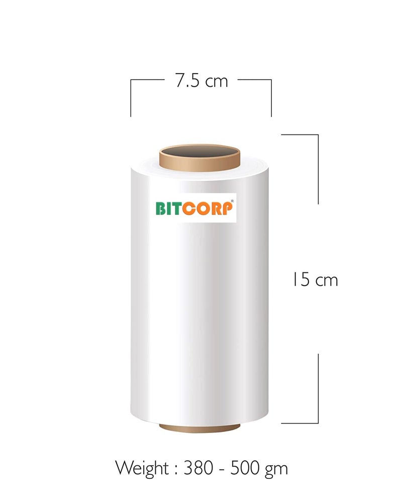 BITCORP مواد التعبئة القابلة للتحلل من بيتكورب 6 بوصة 300 مم 100 متر طول لكل وحدة عبوة من 1 أبيض - Image 2
