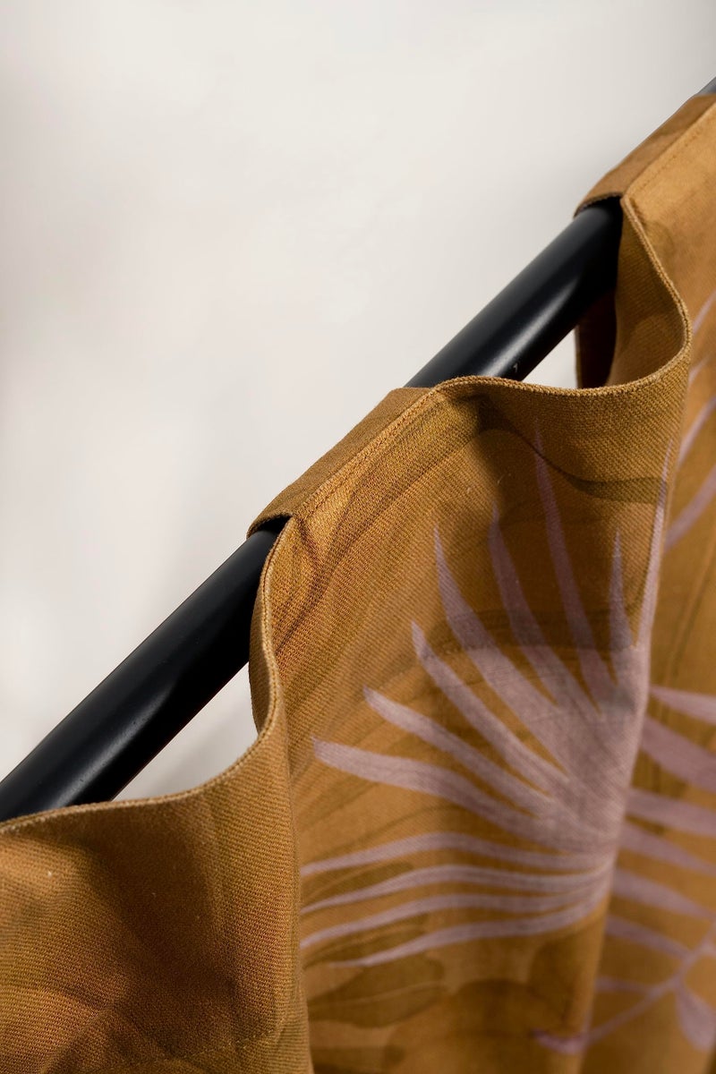 ميزون دي هيرمين Maison D 'Hermine Curtain 100 ٪ Cotton 50 "" X96 "Strtains 1 لوحة سهلة معلقة مع جيب وقضيب لغرف نوم المطبخ والمكاتب Creole - الكراميل - ربيع/صيف - Image 4