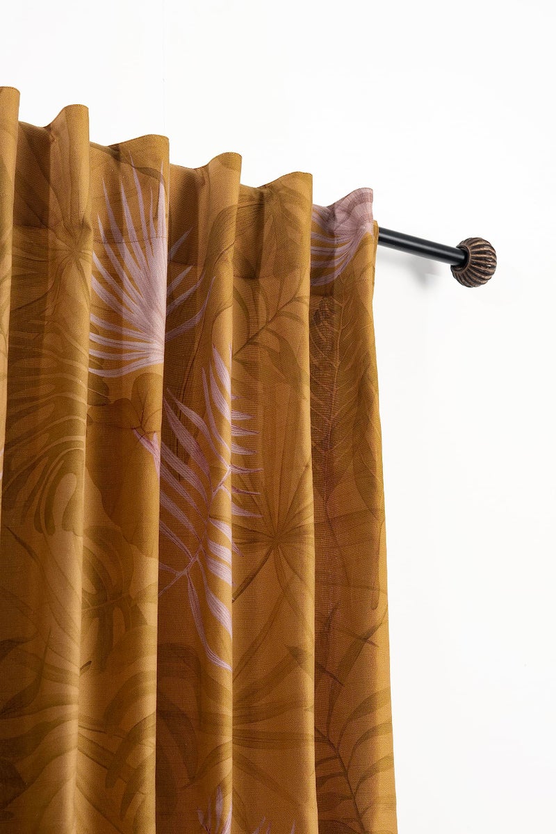 ميزون دي هيرمين Maison D 'Hermine Curtain 100 ٪ Cotton 50 "" X96 "Strtains 1 لوحة سهلة معلقة مع جيب وقضيب لغرف نوم المطبخ والمكاتب Creole - الكراميل - ربيع/صيف - Image 3