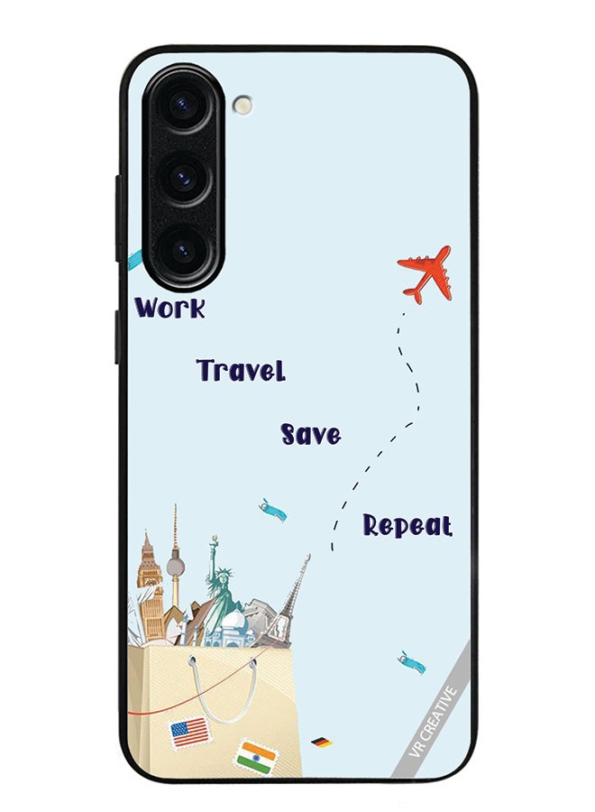 VR CREATIVE Protective Case Cover For Samsung Galaxy S24 Travel quotes Design Multicolour - Image 1