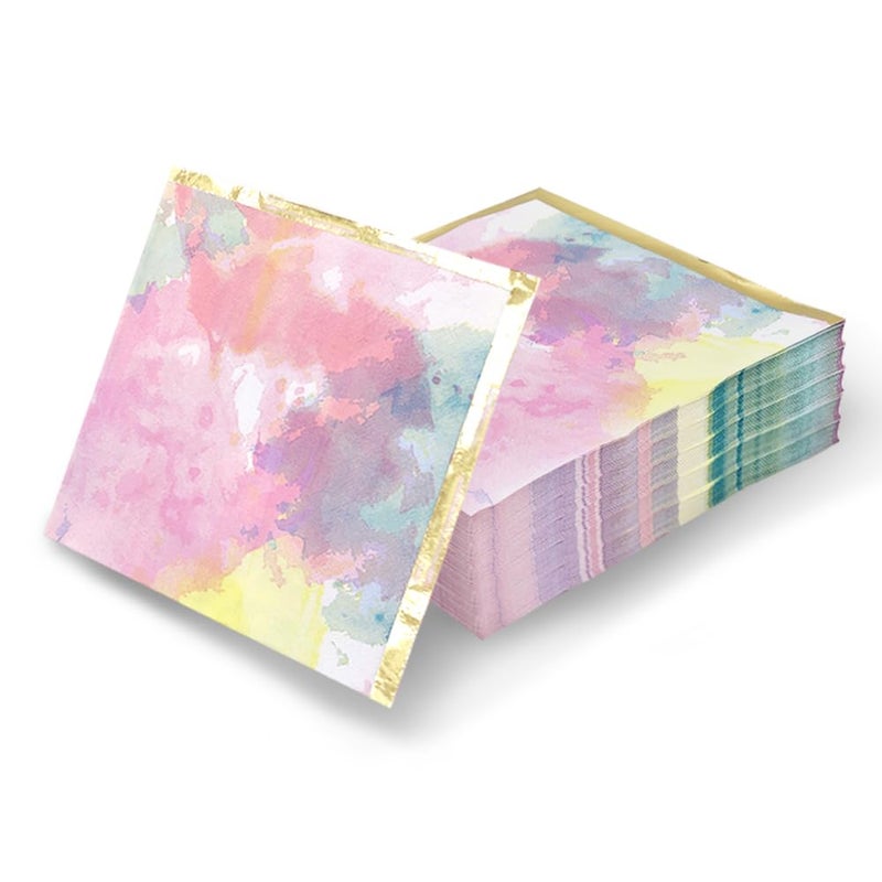AIPOKE 80Pack Napkins Disposable Paper Towel Cocktail Dinner Party Decoration Painting