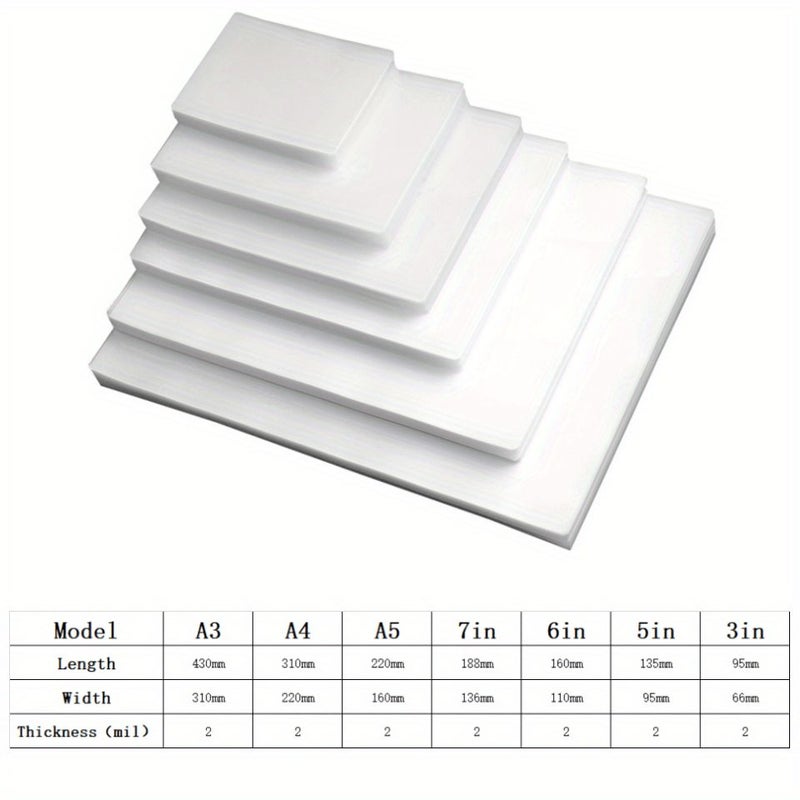 A4 Size 2 Mil Thick Clear Laminating Film 100 Sheets For Photo Card Letter Note Card ID Card And Business Card Laminating Protection Compatible With Laminating Machine - Image 3