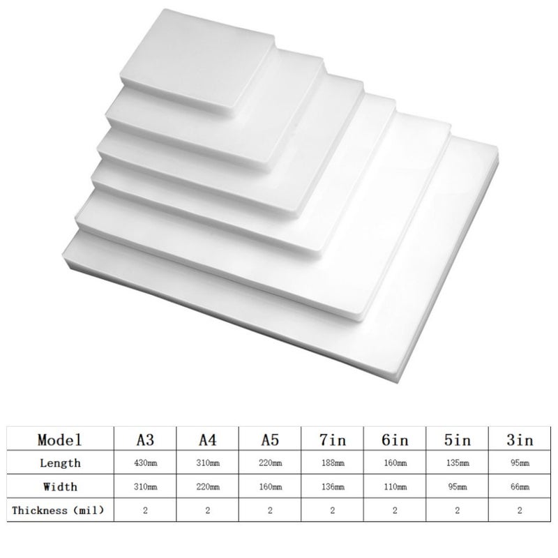 A4 Size 2 Mil Thick Clear Laminating Film 100 Sheets For Photo Card Letter Note Card ID Card And Business Card Laminating Protection Compatible With Laminating Machine - Image 5