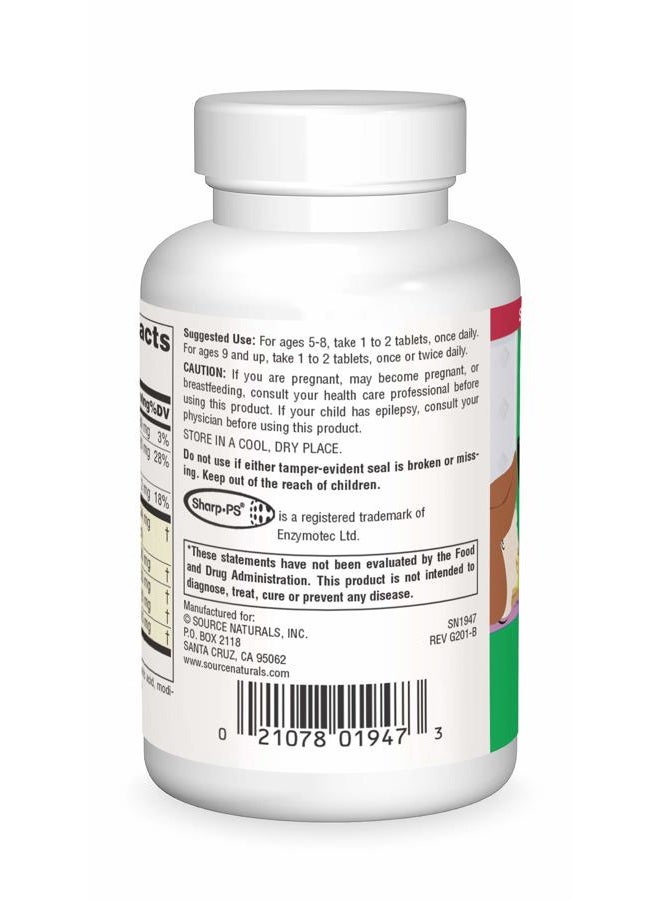Source Naturals Attentive Child - Healthy Cognitive Nutrients for Active Children - Improved Focus & Attention with DMAE, Magnesium, Zinc & Grape Seed Extract - 120 Tablets - Image 2