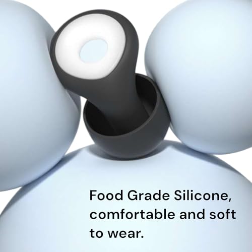 COZY nose - Reusable Noise-Reducing Ear Plugs | Ultra-Soft Silicone Earplugs for Sleep, Travel, Work, Study & Concerts | Noise Cancelling, Comfortable Fit with 6 Ear Tips & Carry Case – Black - Image 4