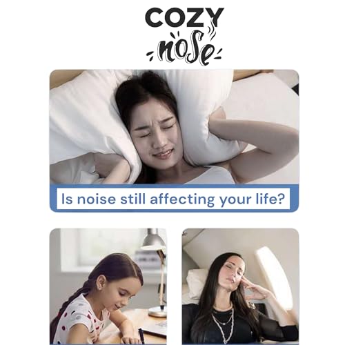 COZY nose - Reusable Noise-Reducing Ear Plugs | Ultra-Soft Silicone Earplugs for Sleep, Travel, Work, Study & Concerts | Noise Cancelling, Comfortable Fit with 6 Ear Tips & Carry Case – Black - Image 2