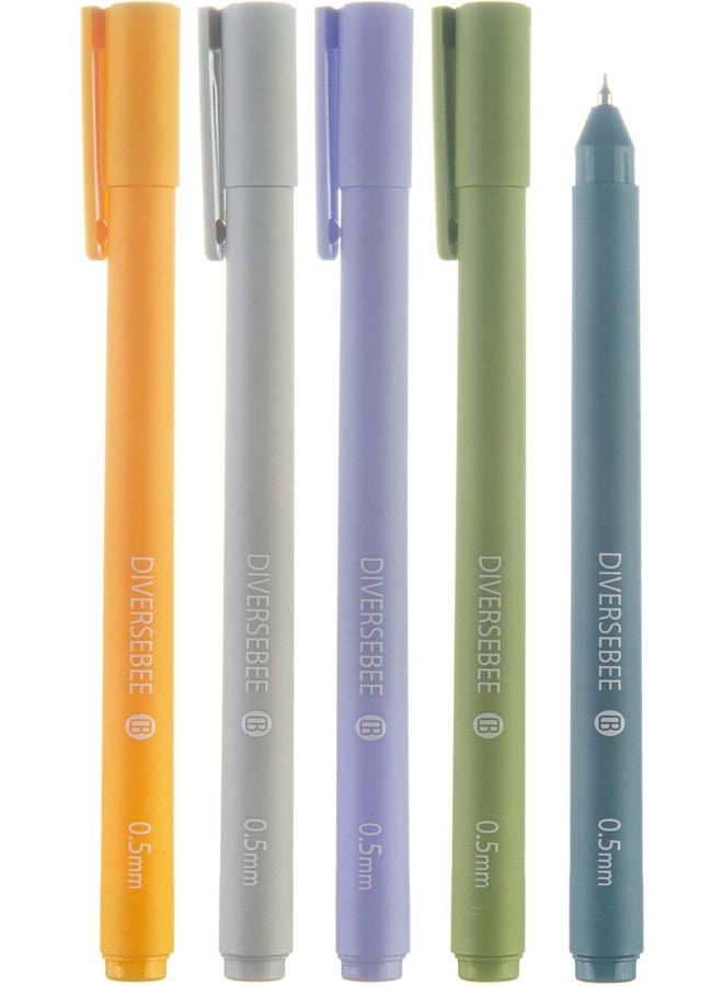 DIVERSEBEE Assorted Gel Ink Pens, 0.5 mm Gel Pens Fine Point, Cute Fine Tip Bible Pens No Bleed Through, Bible Study Journaling Supplies, 5 Pack Set (Cactus) - Image 1