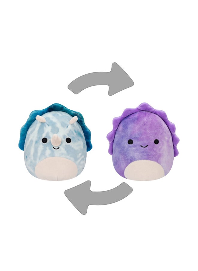 Squishmallows - 5 inch Little Plush Flipamallows Delilah/Jerome Purple Dino/Blue Tie-Dye Triceratops , Officially Licensed Kellytoy Plush Toy, Colorful Soft Toy, Gift for Kids, Girls & Boys Washable Squishy Stuff Toy Multicolor All Age - Image 1