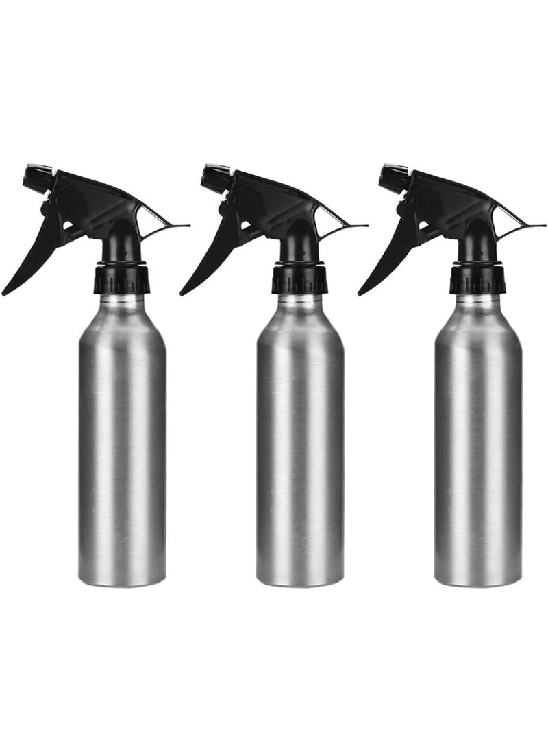 minkissy 3pcs 250ml Spray Bottles Aluminum Fine Mister Water Sprayer Salon Travel Hand Water Sprayer 