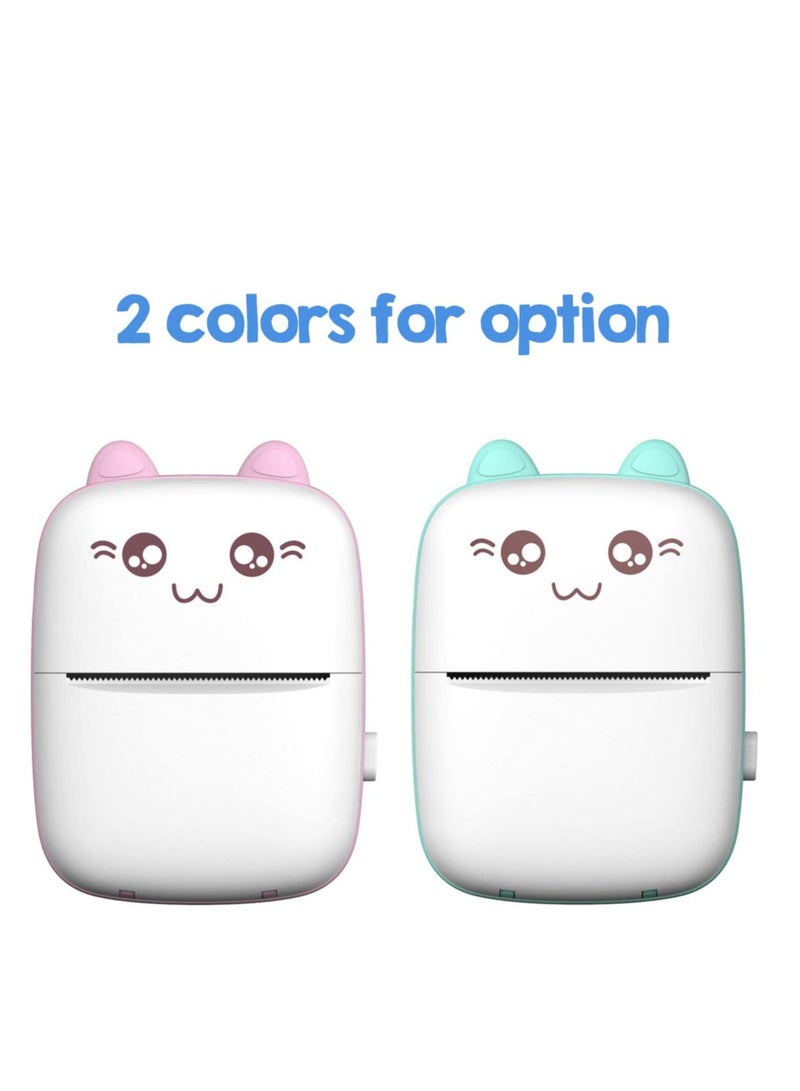 Portable Mini Pocket Printer BT Thermal Printer with Thermal Printing Paper USB Cable for Note Photo Web Document Printing - Image 2