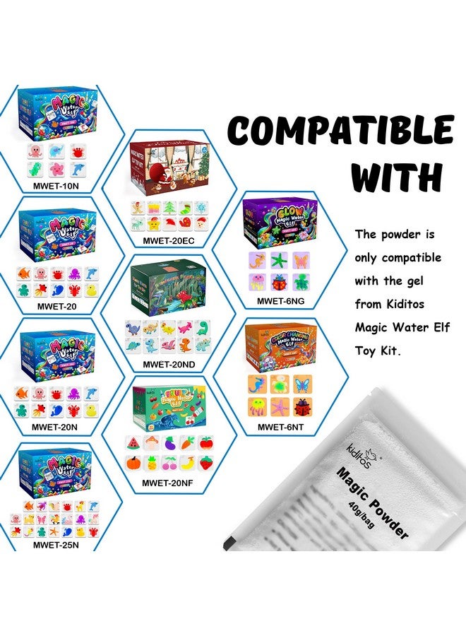 Kiditos Magic Water Elf Powder Refill,Aqua Fairy Water Gel Kit Powder Refill,5 Packs - Image 2